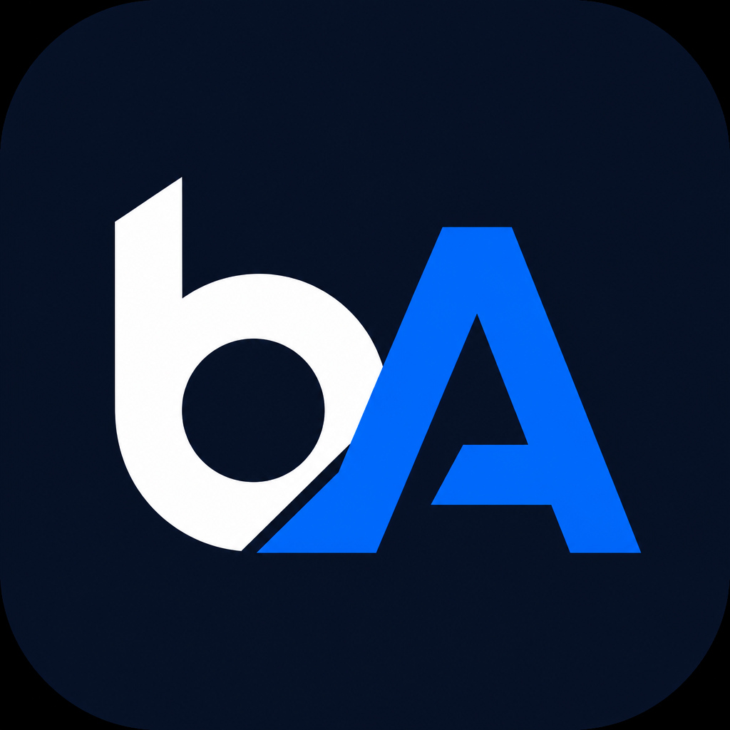 bA monogram · original blue asset preview