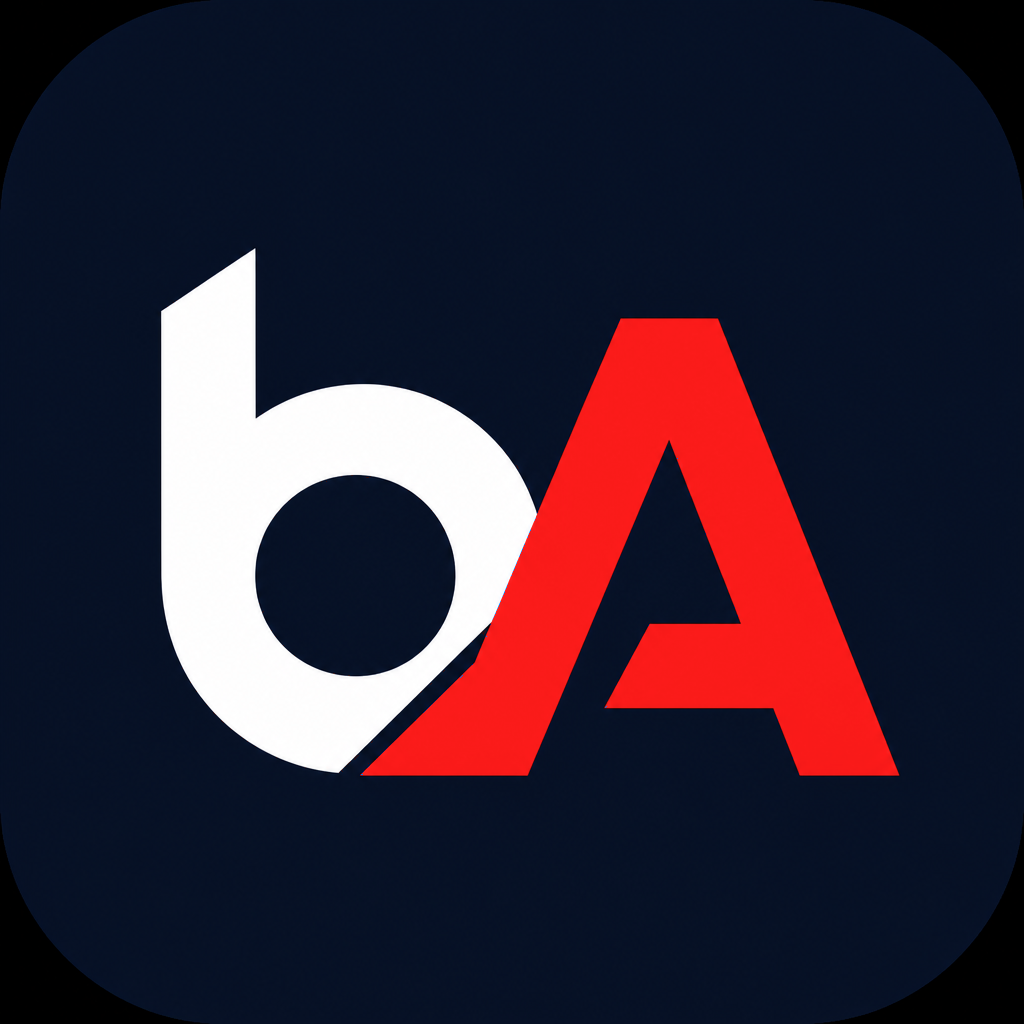 bA monogram · brand red asset preview